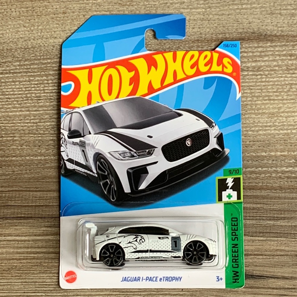 Hot Wheels EV Car Jaguar I-Pace eTrophy Green Speed Hotwheels Electric Vehicle 🆕